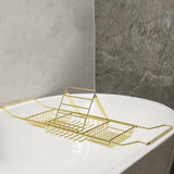 Bathtub Rack Bathroom Storage Shelf Telescopic Adjustable Organiser Tray Home - Silver - Extra Image