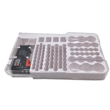 93 Slot Battery Storage Organizer Holder with Tester-Battery Caddy Rack Case Box - Front View