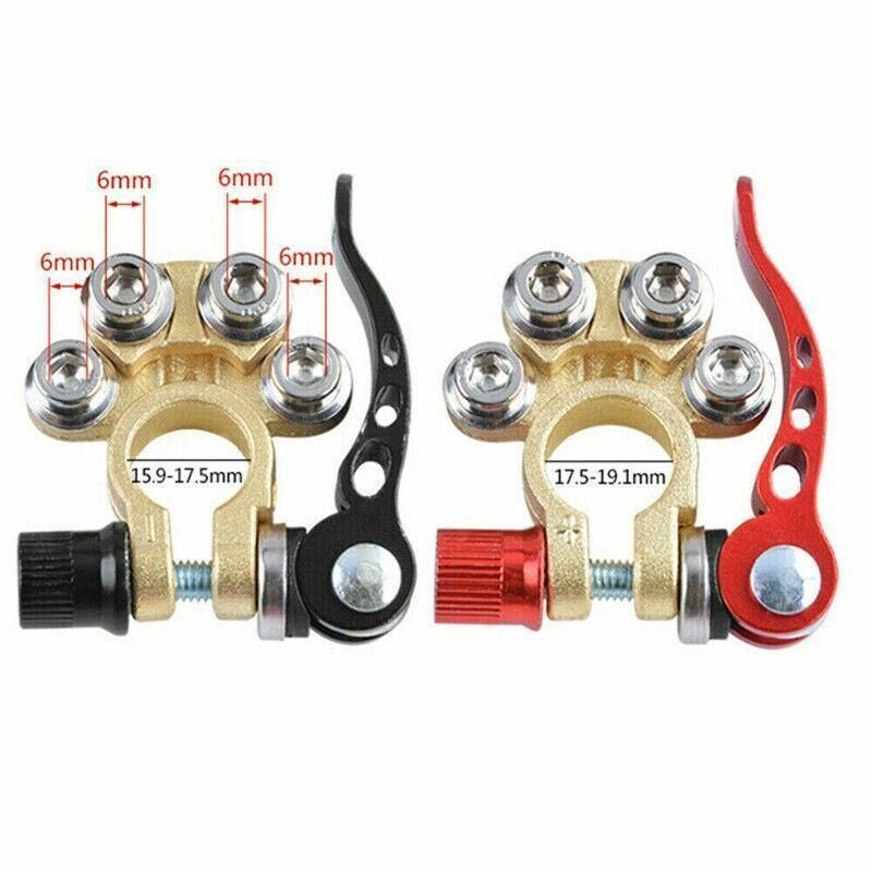 Heavy Duty Car Battery Terminal Clamp 2PCS Quick Release Brass Connector