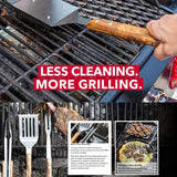 BBQ Grill Cleaning Brush Heavy Duty Wire Scraper for Outdoor Grill Maintenance - Top-Down View