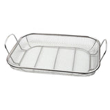 Stainless Steel Square Barbecue Basket Multifunctional Tray Grilling Vegetables - Front View