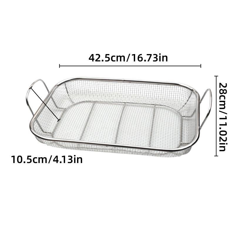 Stainless Steel Square Barbecue Basket Multifunctional Tray Grilling Vegetables