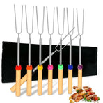 Marshmallow Roasting Sticks Extendable BBQ Forks for Campfire Barbecue Fun 8PCS