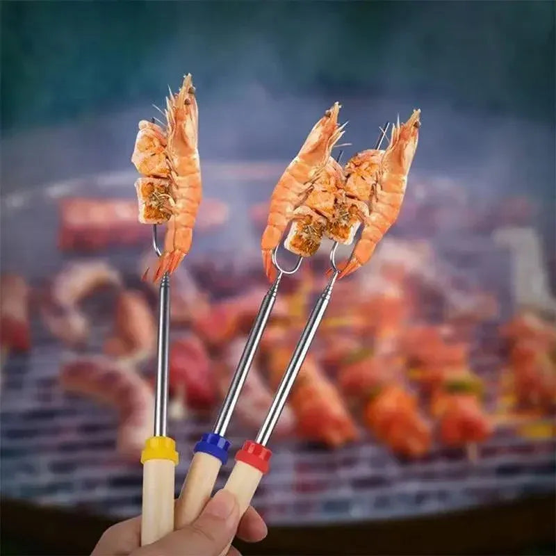 Marshmallow Roasting Sticks Extendable BBQ Forks for Campfire Barbecue Fun 8PCS