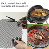 3/6/10PCS Non-Stick BBQ Grill Mat Mesh Liner Cooking Barbecue Sheet Baking Pad - 40X30cm-10PCS - Top-Down View