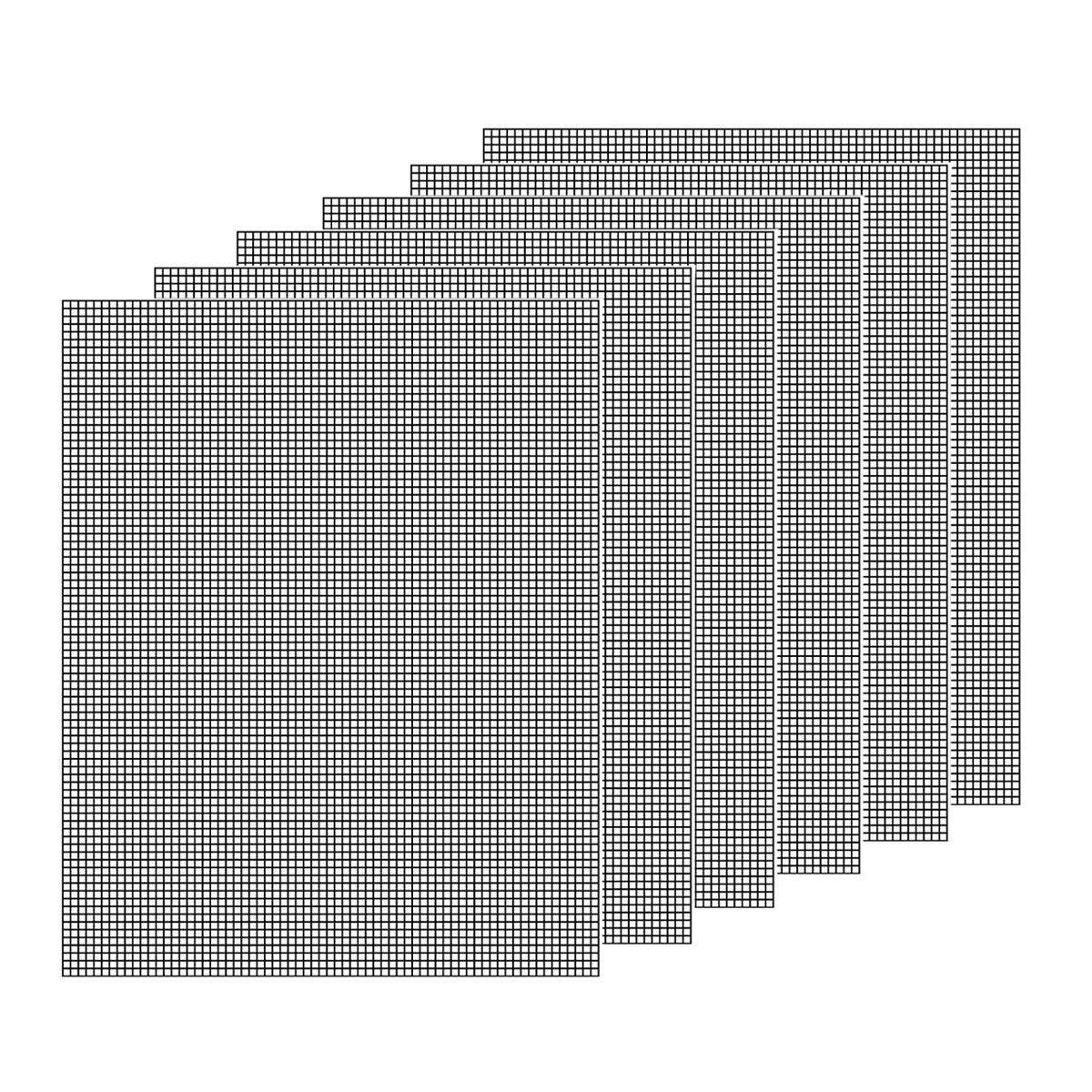 3/6/10PCS Non-Stick BBQ Grill Mat Mesh Liner Cooking Barbecue Sheet Baking Pad - 40X30cm-6PCS