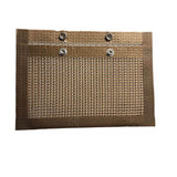 BBQ Mesh Grill Bag 27x22cm Non Stick Reusable Barbecue Grilling Basket Net - Copper