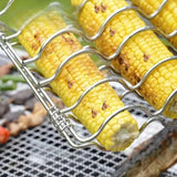 Folding Handle Corn Grill Clip Anti Scald Barbecue Tool for Home Outdoor Cooking - Rear View