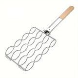 Folding Handle Corn Grill Clip Anti Scald Barbecue Tool for Home Outdoor Cooking - Extra Image