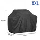 Waterproof Bbq Cover Heavy Duty Rain Gas Barbeque Smoker Grill Protector L/XL/XXL - L - Top-Down View
