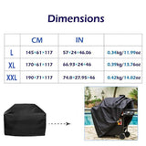 Waterproof Bbq Cover Heavy Duty Rain Gas Barbeque Smoker Grill Protector L/XL/XXL - XXL - Side View