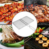 Bbq Fish Grilling Basket Grill Camping Net Meat Vegetable Cooking Kitchen Tool - Top-Down View