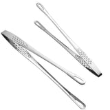 24/28Cm Stainless Steel Kitchen Grill Straight Tweezers Bbq Food Tongs Tools - 24CM - Side View