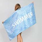 Sand Free XL Beach Towel + Bag Quick Dry Microfibre Compact Light Swimming - Colorful starry sky
