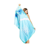 Sand Free XL Beach Towel + Bag Quick Dry Microfibre Compact Light Swimming - Grystal Green Leaf - Low Angle