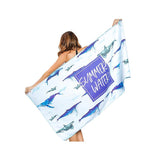 Sand Free XL Beach Towel + Bag Quick Dry Microfibre Compact Light Swimming - Grystal Green Leaf