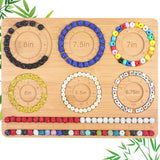 Wooden Beading Plate DIY Bead Design Plate String Crafting Bead Finishing Tool - Rear View