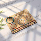 Wooden Beading Plate DIY Bead Design Plate String Crafting Bead Finishing Tool - Extra Image