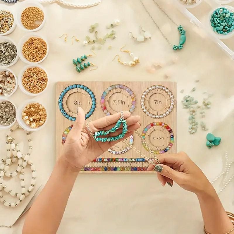 Wooden Beading Plate DIY Bead Design Plate String Crafting Bead Finishing Tool