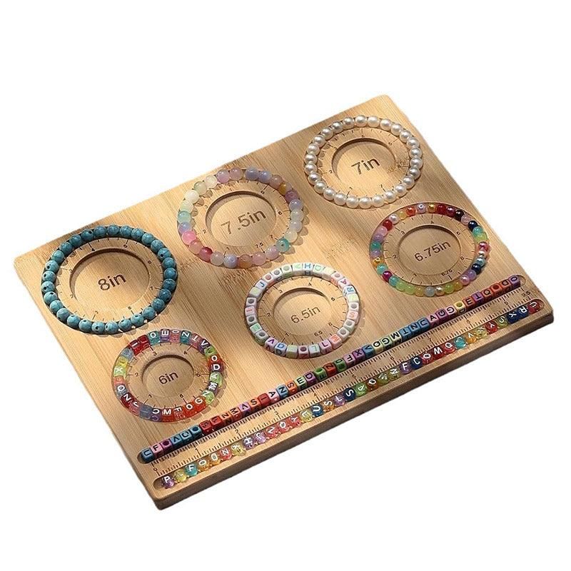 Wooden Beading Plate DIY Bead Design Plate String Crafting Bead Finishing Tool