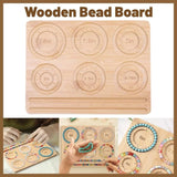 Wooden Beading Plate DIY Bead Design Plate String Crafting Bead Finishing Tool - Extra Image