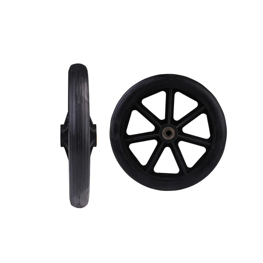 2PCS 8 Inch Wheelchair Front Wheels with Bearings Solid Replacement Wheels
