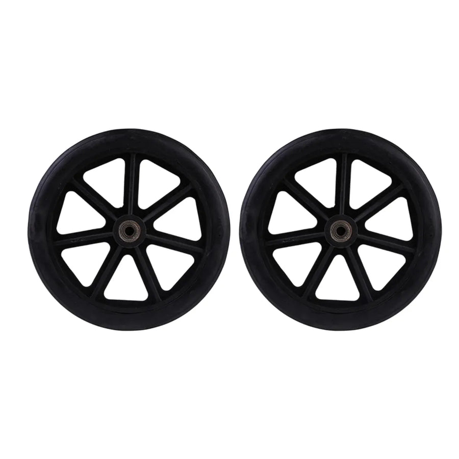 2PCS 8 Inch Wheelchair Front Wheels with Bearings Solid Replacement Wheels
