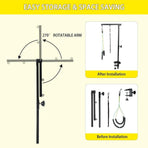Adjustable Pet Grooming Arm with Clamp for Dog Cat Bath Table Bracket Clamp