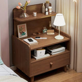 Small Solid Wood Nightstand Bedside Table Bedroom Storage Side Table - Top-Down View