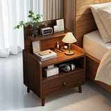 Small Solid Wood Nightstand Bedside Table Bedroom Storage Side Table - Close-Up Angle