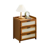 3-Layer Drawer Bedroom Nightstand Large Storage Stable Structure Space Saving - Front View