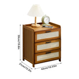 3-Layer Drawer Bedroom Nightstand Large Storage Stable Structure Space Saving - Side View