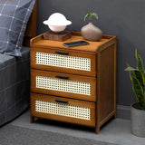 3-Layer Drawer Bedroom Nightstand Large Storage Stable Structure Space Saving - Extra Image