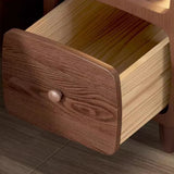 Wood Mini Bedside Table with Drawer and Shelf Compact Space Saving - Extra Image
