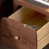 Wood Mini Bedside Table with Drawer and Shelf Compact Space Saving - Extra Image