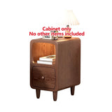 Wood Mini Bedside Table with Drawer and Shelf Compact Space Saving - Extra Image