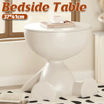 Plastic Bedside Table Sofa End Table Storage Rack Movable Coffee Table Mini Bear