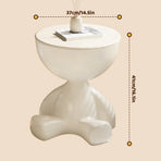 Plastic Bedside Table Sofa End Table Storage Rack Movable Coffee Table Mini Bear