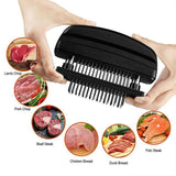 48-Blade Stainless Steel Meat Tenderizer Tool for Steak Pork Chicken Lamb - 45-Degree Angle