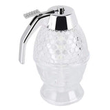 Honey Syrup Dispenser with Stand Bottom Flow Trigger Jar for Kitchen Use - Front View