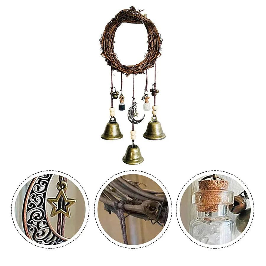 Wall Hanging Bohemian Door Handle Decoration Witch Bells for Home Festival Decor