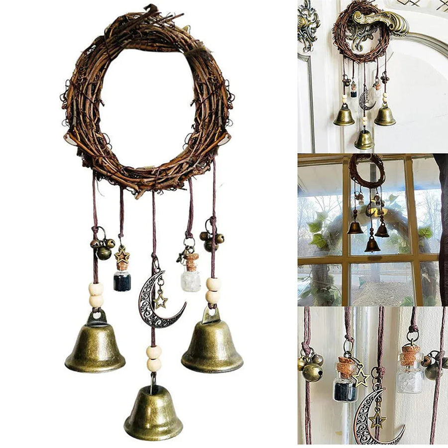 Wall Hanging Bohemian Door Handle Decoration Witch Bells for Home Festival Decor