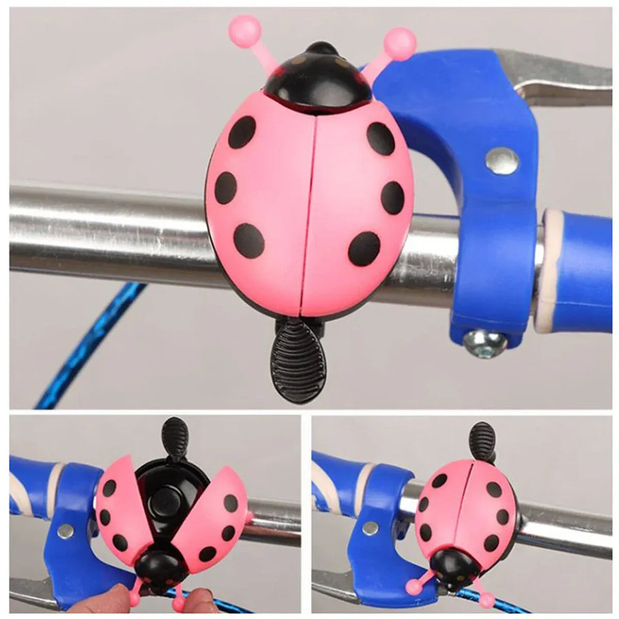 4PCS Ladybug Bicycle Bell Colourful Beetle Bike Horn Cycling Ring Bell for Road