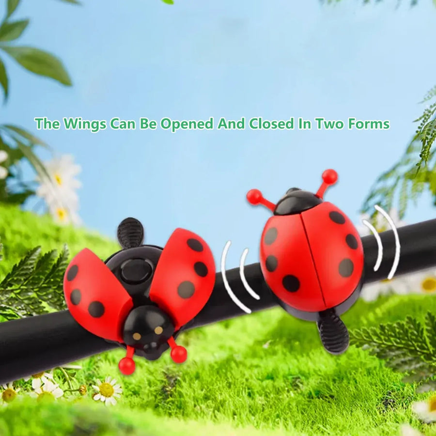 4PCS Ladybug Bicycle Bell Colourful Beetle Bike Horn Cycling Ring Bell for Road