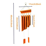 Home Bell Bamboo Hanging Decoration Wind Chime for Outdoor Garden Patio Decor - Side View