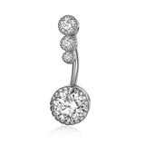 Belly Button Rings Bar Navel Steel Zirconia Body Piercing Jewellery