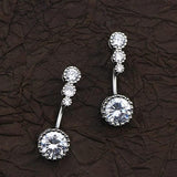 Belly Button Rings Bar Navel Steel Zirconia Body Piercing Jewellery