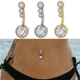 Belly Button Rings Bar Navel Steel Zirconia Body Piercing Jewellery