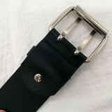 Double Grommet Holes Lether Belt 2-Row Studded For Women Men Punk Belts Use - Top-Down View
