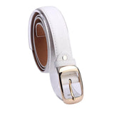 Ladies Leather Belt Classic Buckle Fashion Waist Strap for Jeans Dresses Casual - Blue - Extra Image